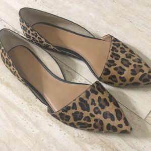 J. Crew Calf Hair Leopard D’orsay Flats